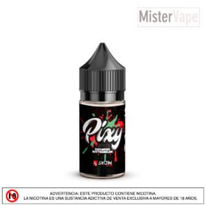 Cucumber Watermelon Salt Pixy by Shijin Vapor Mezcla de pepino y sandía con sal de nicotina para un vapeo refrescante.