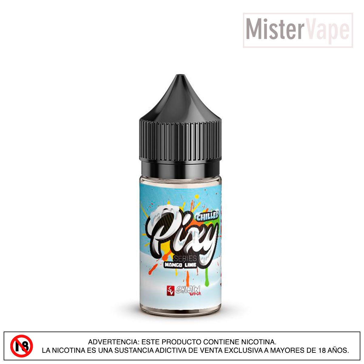 Mango Lime Salt Chilled Pixy by Shijin Vapor Mango y lima con un toque helado para un vapeo tropical y fresco.