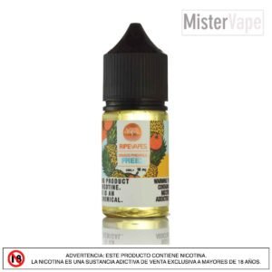 Orange Pineapple Freeze by Ripe Vapes Salt Mezcla tropical de naranja y piña con un toque helado, ideal para un vapeo fresco.