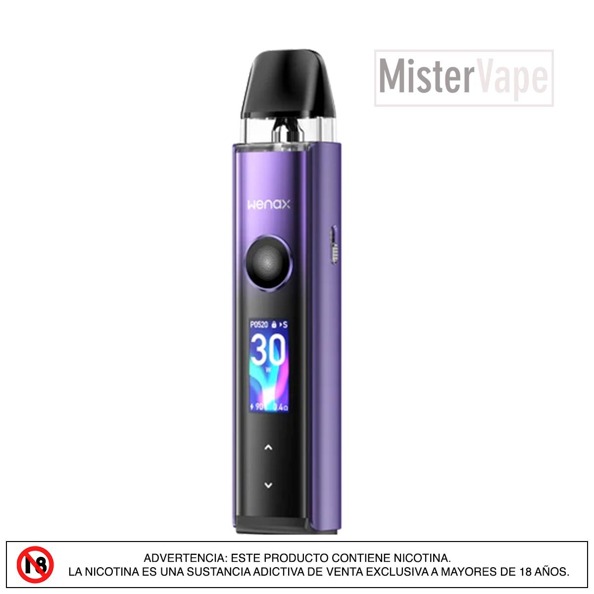 Geekvape Wenax Q Pro en MisterVape - Dispositivo compacto y potente con diseño atractivo y funcional.