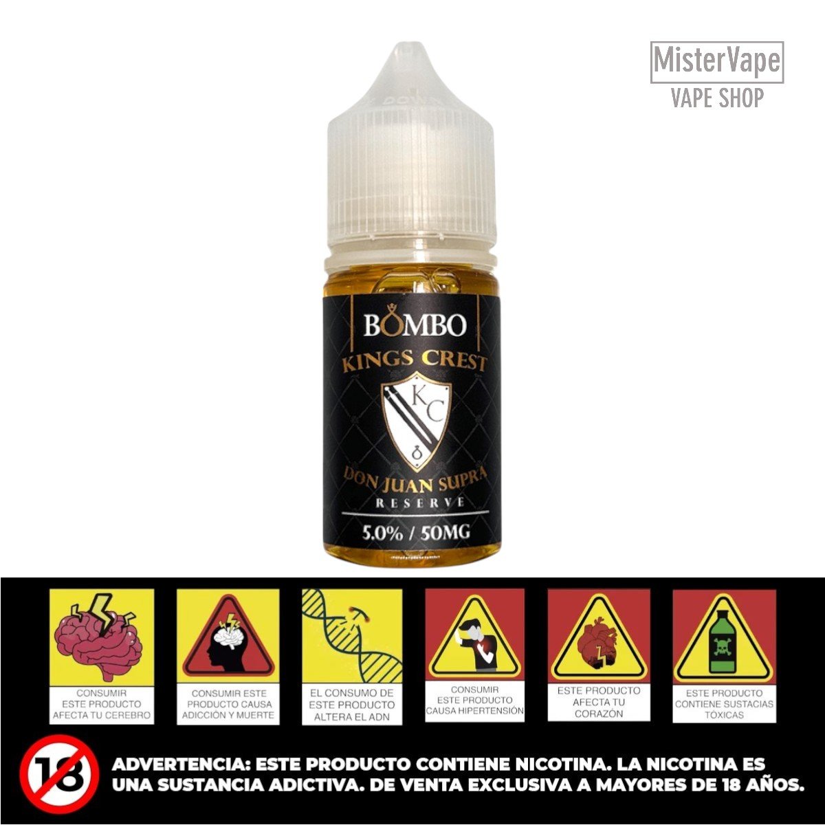 DON JUAN SUPRA RESERVE NIC SALT BY KINGS CREST Y BOMBO