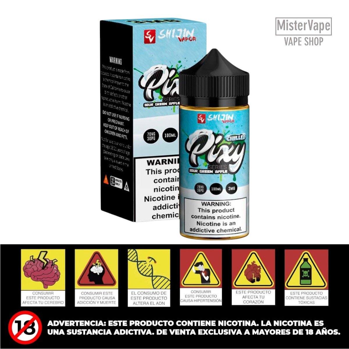 SOUR GREEN APPLE CHILLED PIXY BY SHIJIN VAPOR
