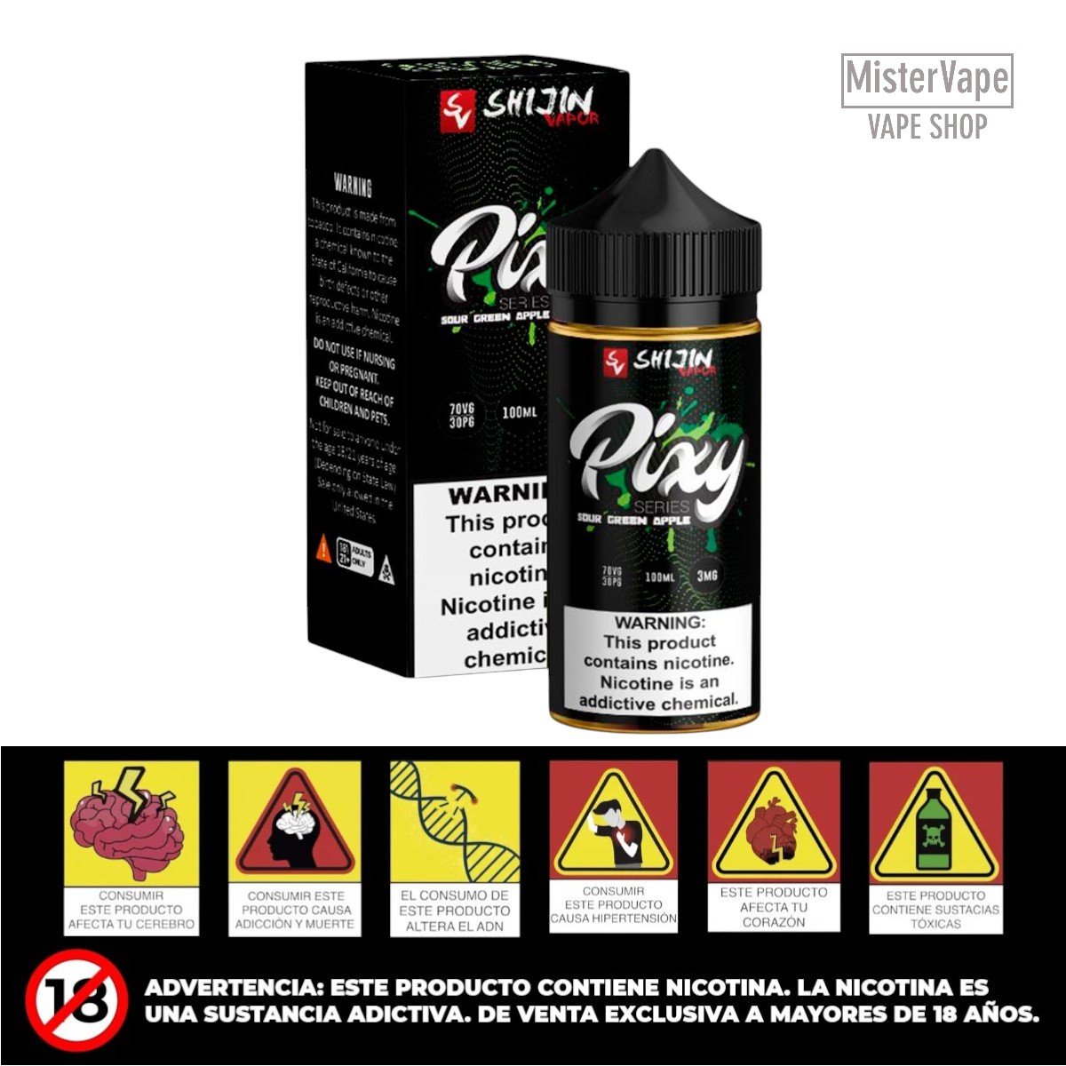 SOUR GREEN APPLE PIXY BY SHIJIN VAPOR