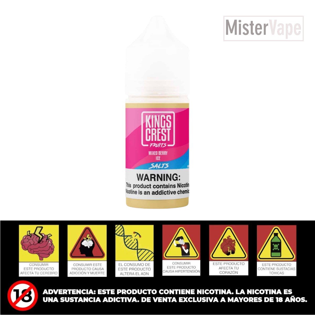 MIXED BERRY ICE BY KINGS CREST FRUITS NIC SALT
