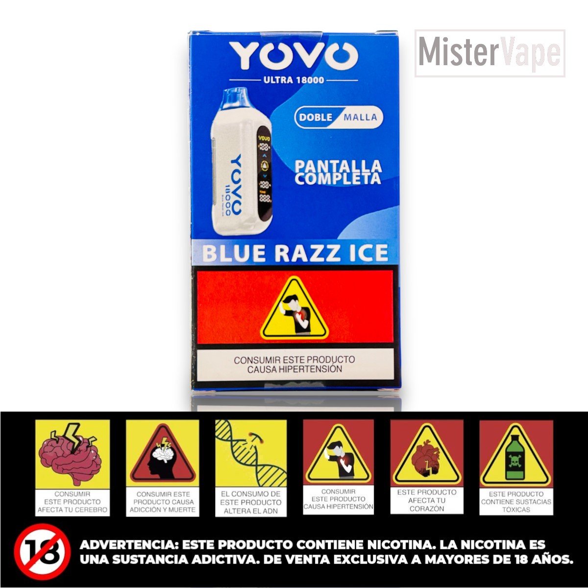 YOVO ULTRA 18000 BLUE RAZZ ICE BLUE RAZZ ICE 18000 PUFFS BY YOVO ULTRA