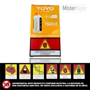 PEACH ORANGE PINEAPPLE 18000 PUFFS BY YOVO ULTRA